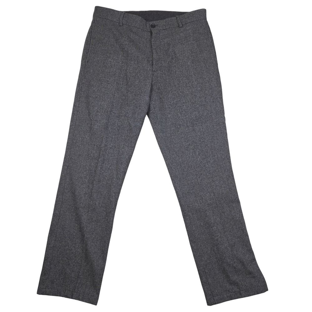 Banana Republic Gavin Charcoal Wool Blend Dress Pants Slacks Business Mens 34x32